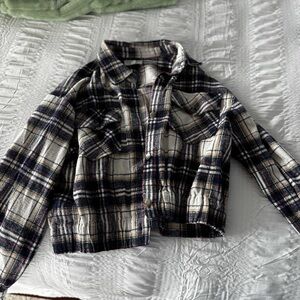 Plaid Button-Up Shirt